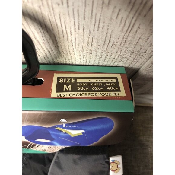 Touchdog Black Waterproof Full Body Rain Jacket Dog Pet Size Medium - Picture 4 of 6